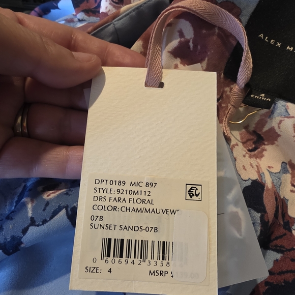 Alex Marie Floral Midi Dress in Blue and Purple - Picture 7 of 8